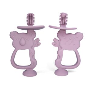 Silicone Baby Toothbrush (Koala) - Purple